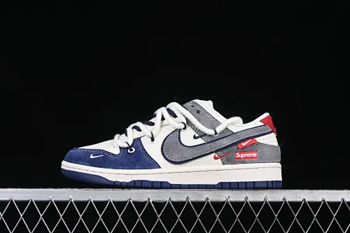 All categories Nk SB Dunk Series Nk SB Dunk Low High-end customized low-top sneakers Nk SB Dunk Low Sup joint gray blue gray hook Anniversary high-end customized low-top casual sneakers YX5066-260